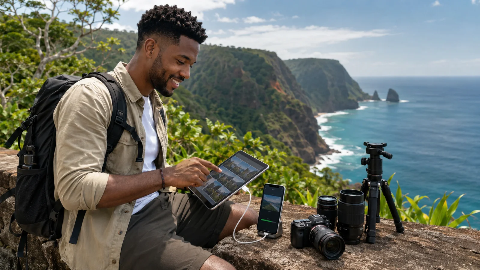 Solo creator — outdoor content production