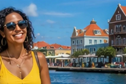 Traveller — Curacao Handelskade waterfront — in Curaçao