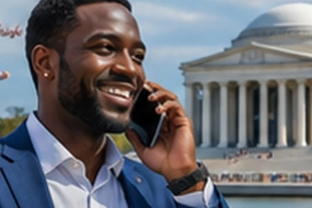 Black man business traveller — Washington DC business travel — in Washington, DC