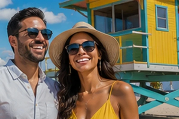 Mixed couple — Miami South Beach travel — in Miami & South Florida