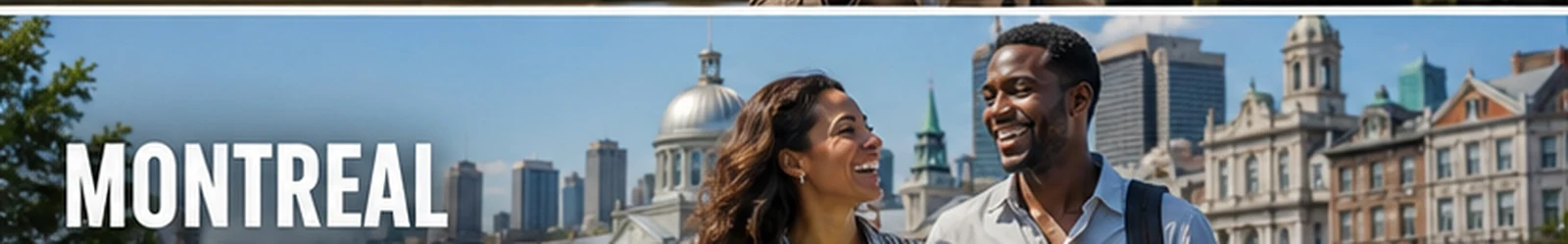 Caribbean couple — Montreal city travel — in Montreal
