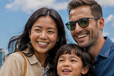 East Asian mixed family — Toronto family travel — in Toronto